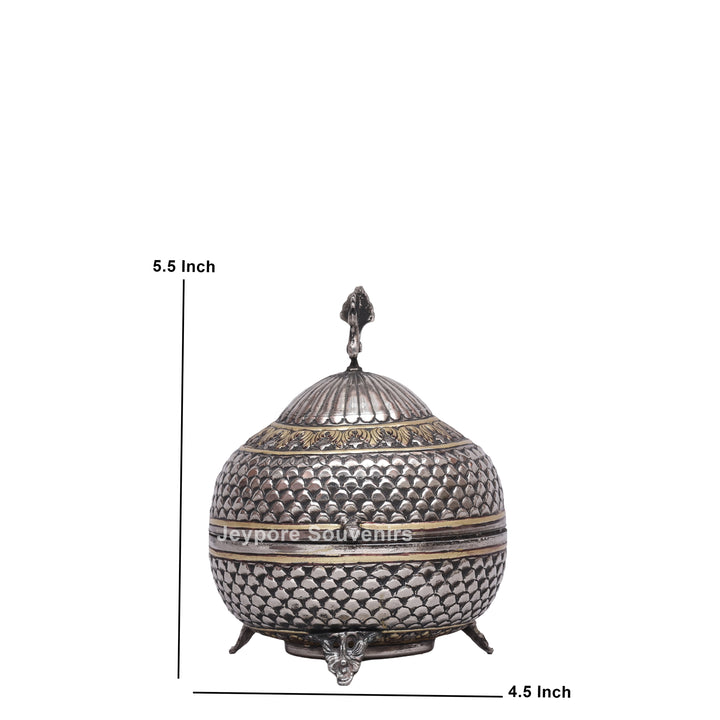 Handcrafted German Silver Polished Decorative Storage Box