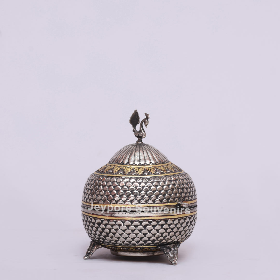 Handcrafted German Silver Polished Decorative Storage Box