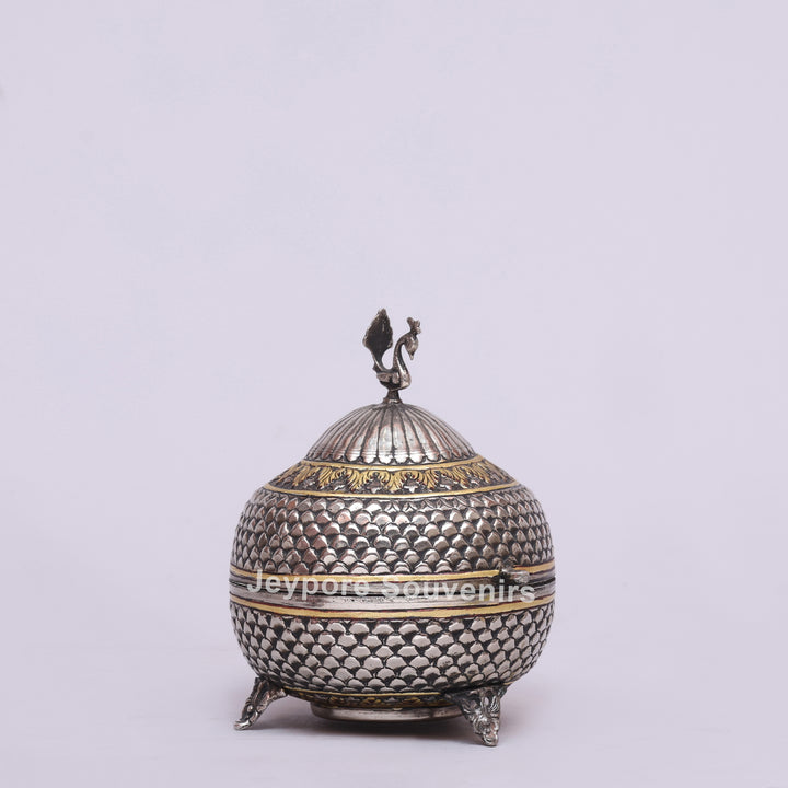 Handcrafted German Silver Polished Decorative Storage Box