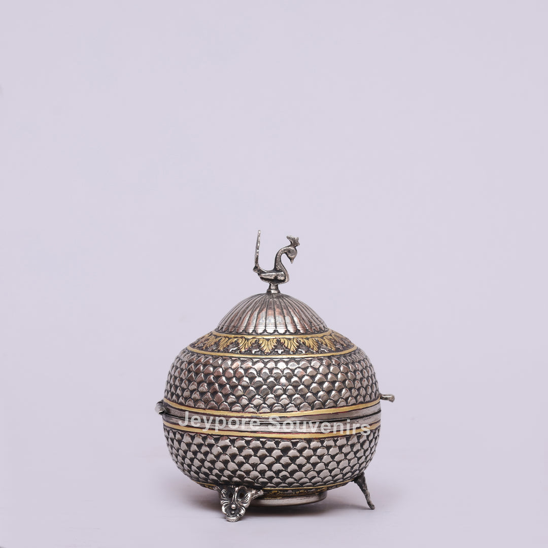 Handcrafted German Silver Polished Decorative Storage Box