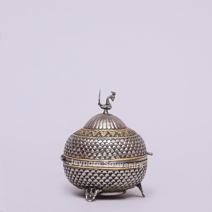 Handcrafted German Silver Polished Decorative Storage Box
