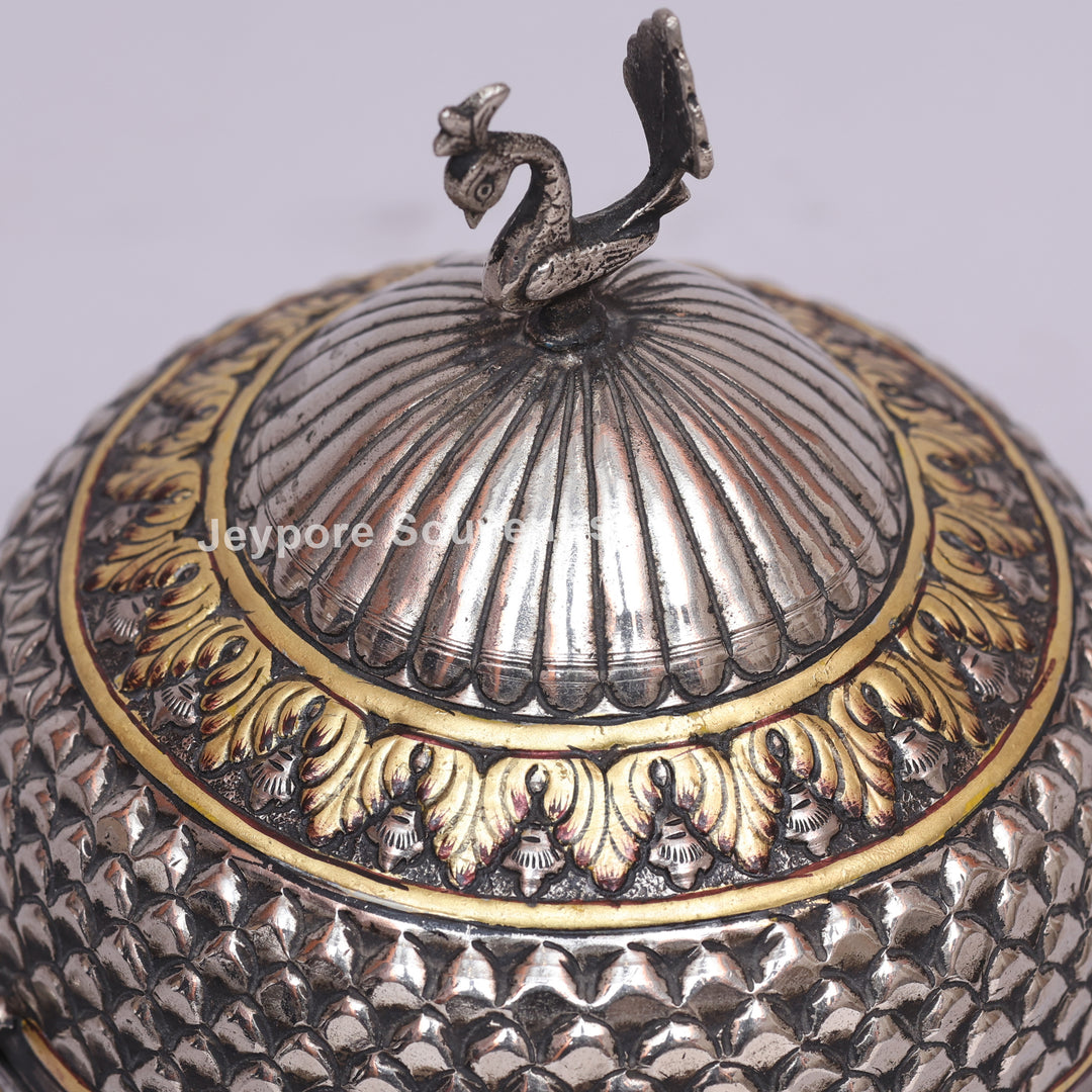 Handcrafted German Silver Polished Decorative Storage Box