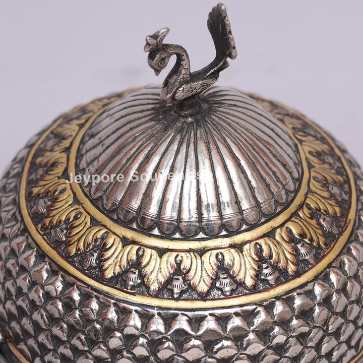 Handcrafted German Silver Polished Decorative Storage Box