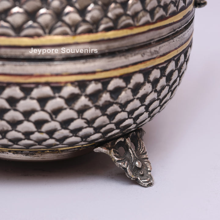 Handcrafted German Silver Polished Decorative Storage Box