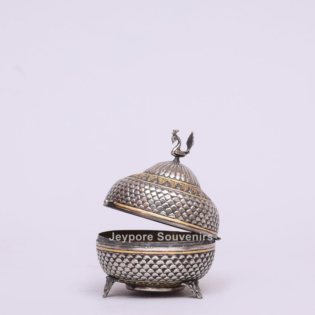 Handcrafted German Silver Polished Decorative Storage Box