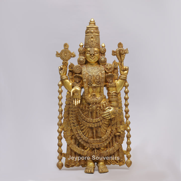 Handcrafted Brass Lord Venkateswara (Tirupati Balaji) Statue