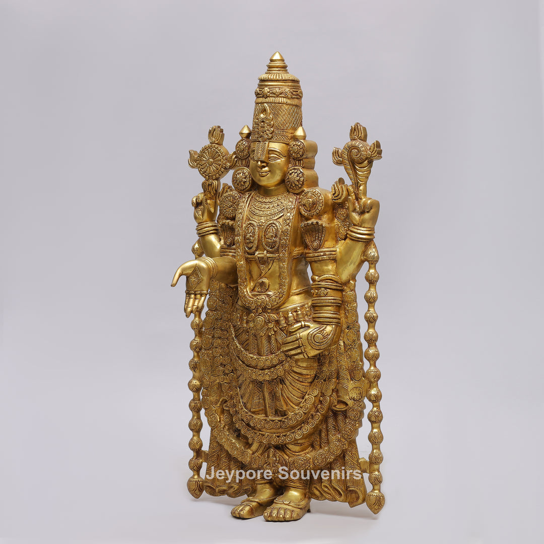 Handcrafted Brass Lord Venkateswara (Tirupati Balaji) Statue