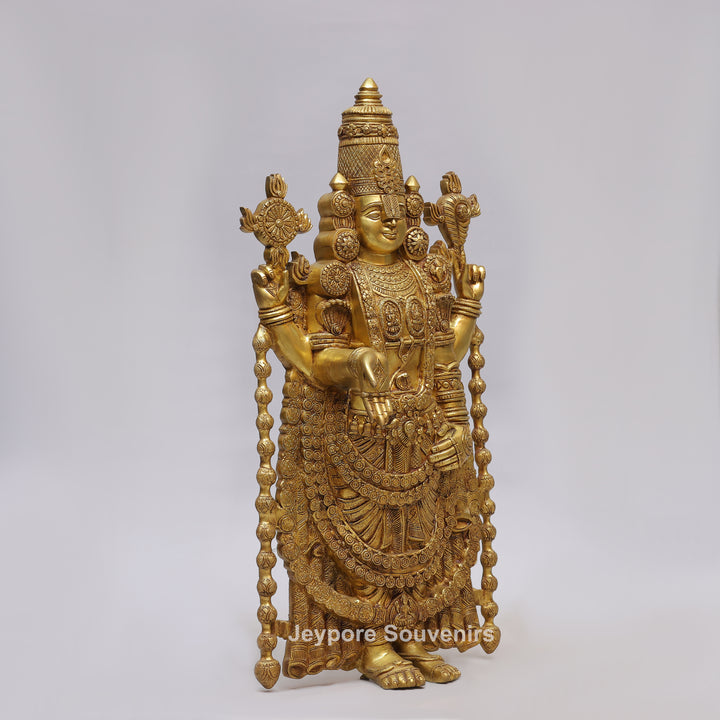 Handcrafted Brass Lord Venkateswara (Tirupati Balaji) Statue
