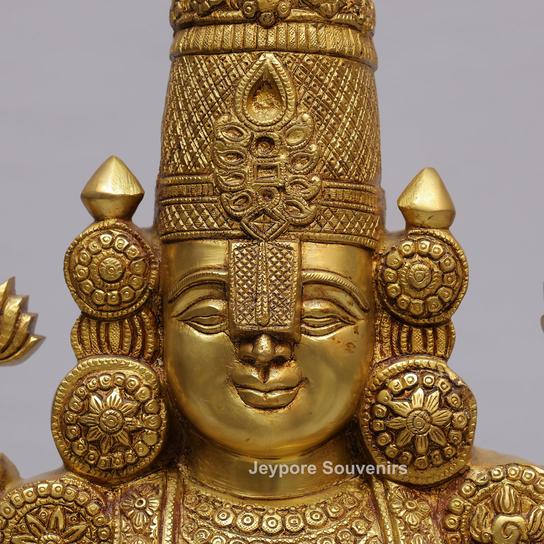 Handcrafted Brass Lord Venkateswara (Tirupati Balaji) Statue
