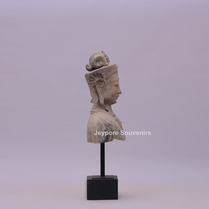 Thai Buddha Head Fragment Ayutthaya Bronze Statue