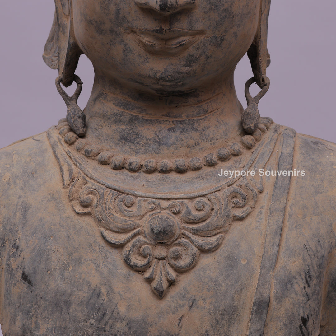 Thai Buddha Head Fragment Ayutthaya Bronze Statue