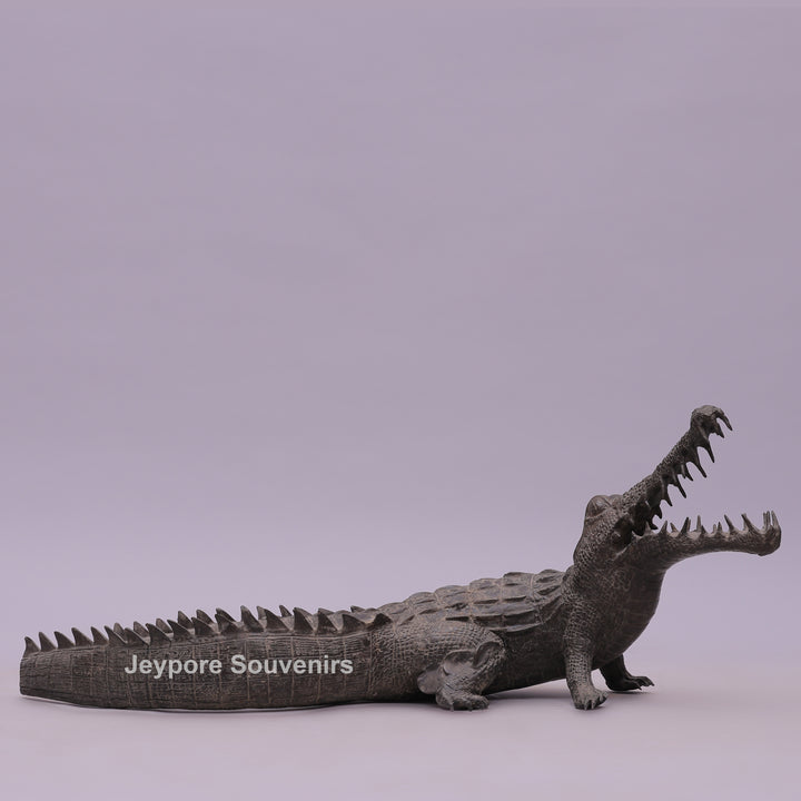 Bronze Crocodile Sculpture