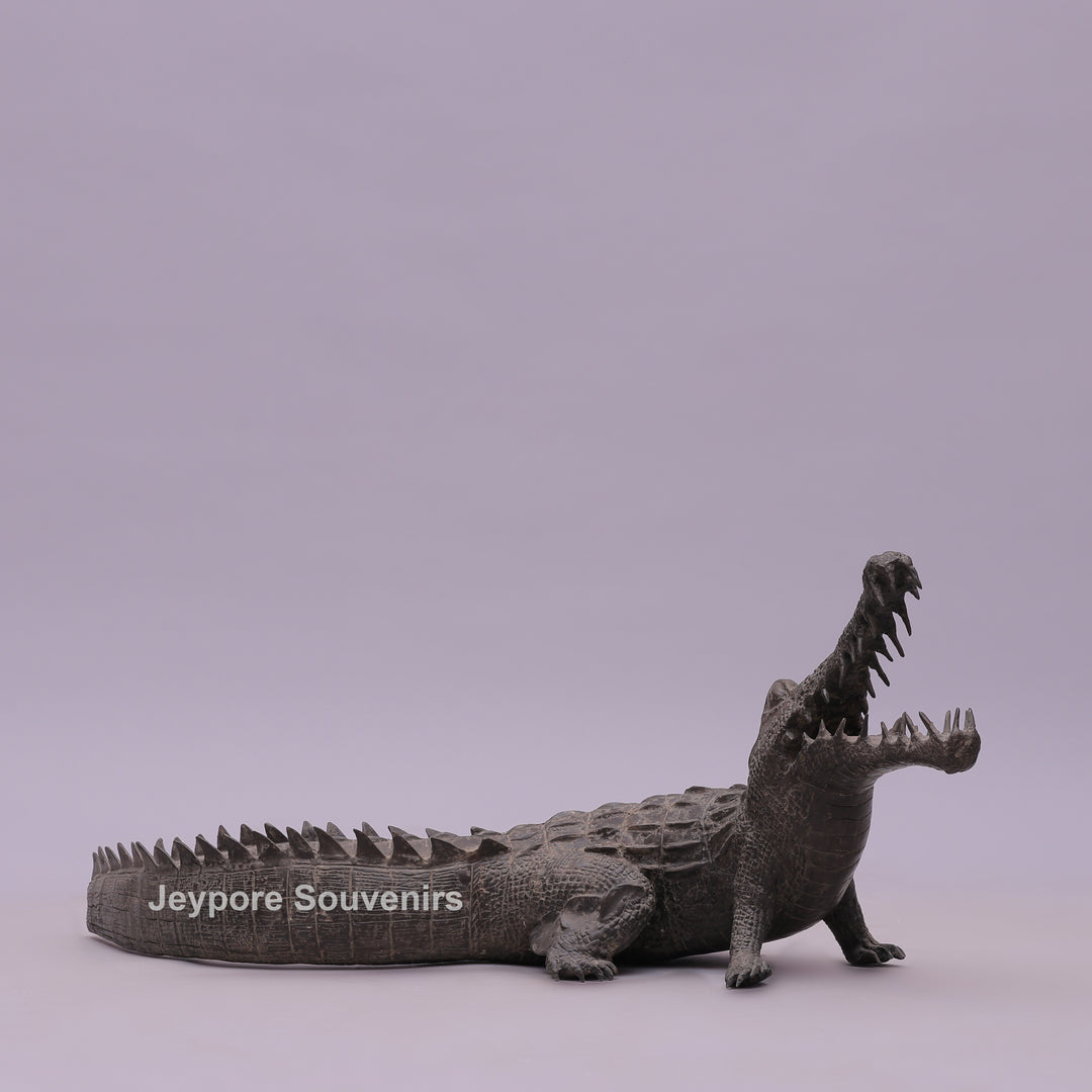 Bronze Crocodile Sculpture