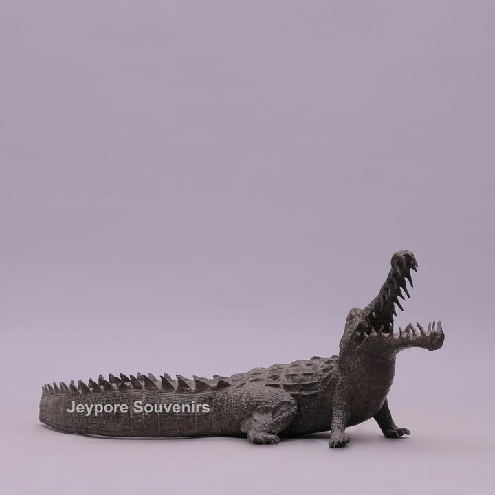 Bronze Crocodile Sculpture