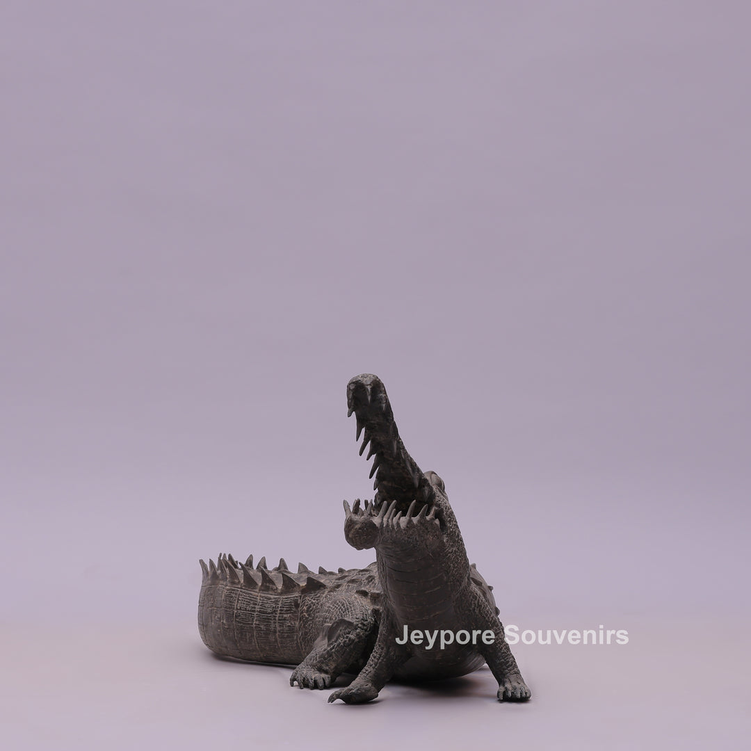 Bronze Crocodile Sculpture