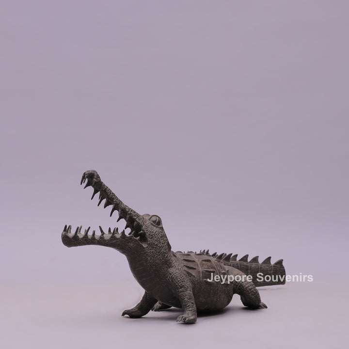 Bronze Crocodile Sculpture