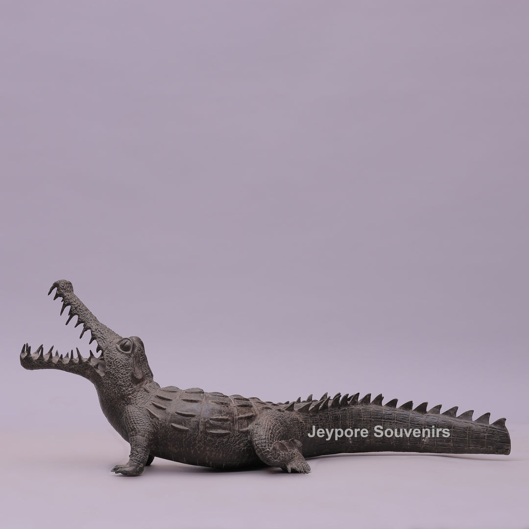 Bronze Crocodile Sculpture