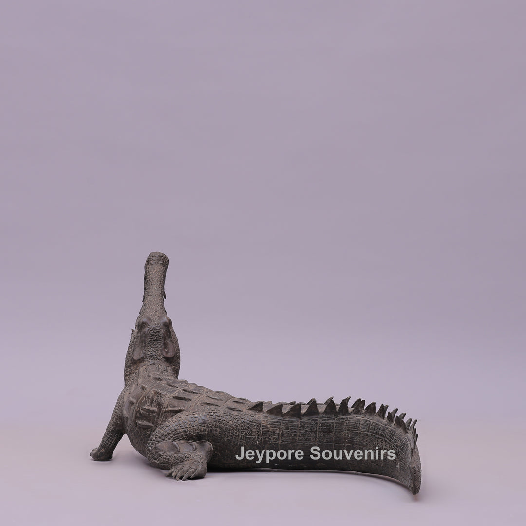 Bronze Crocodile Sculpture