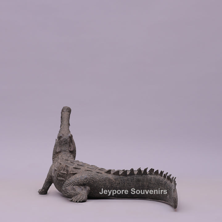Bronze Crocodile Sculpture