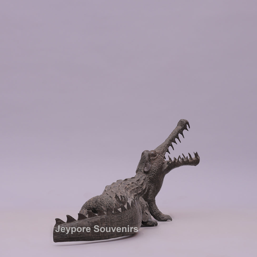Bronze Crocodile Sculpture