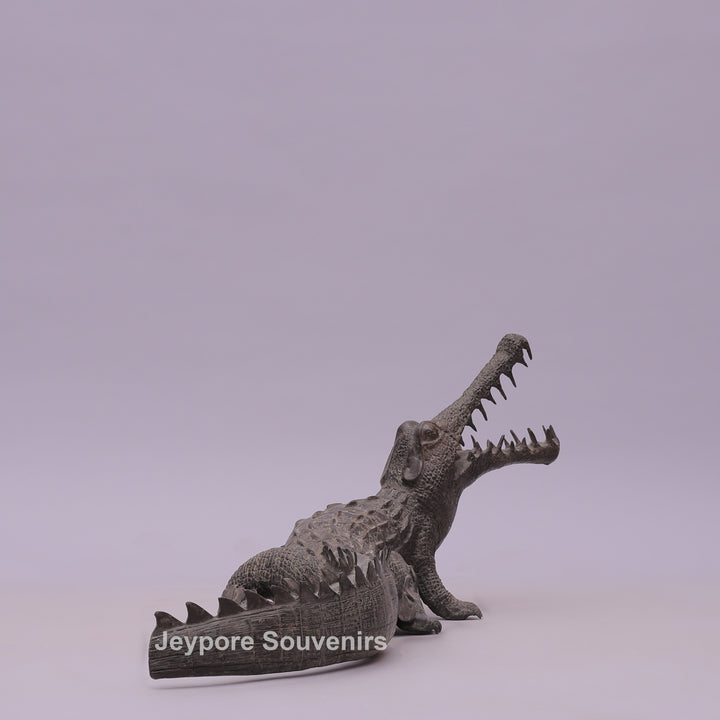 Bronze Crocodile Sculpture