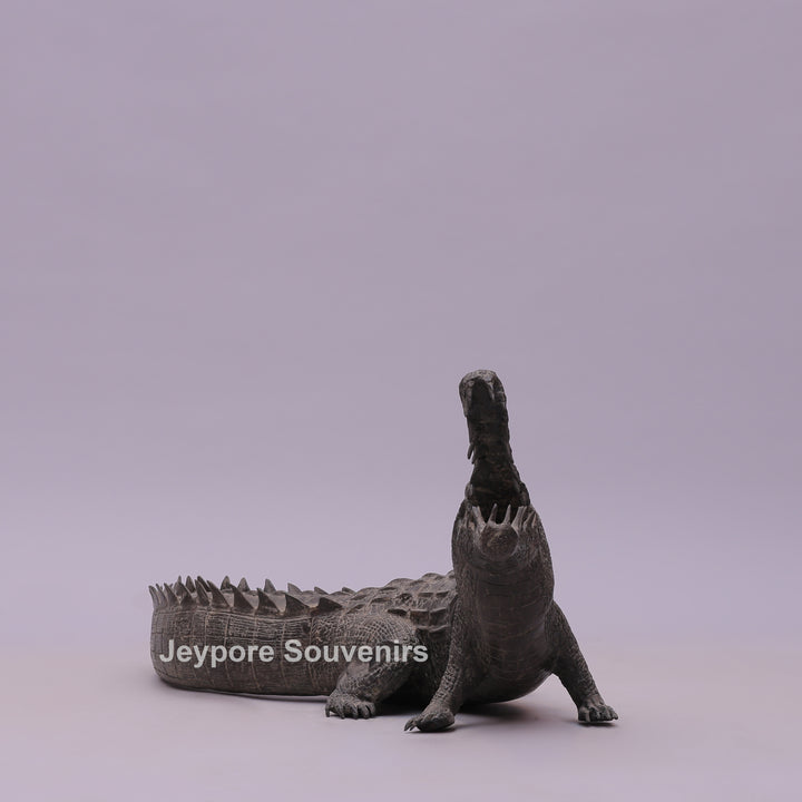 Bronze Crocodile Sculpture