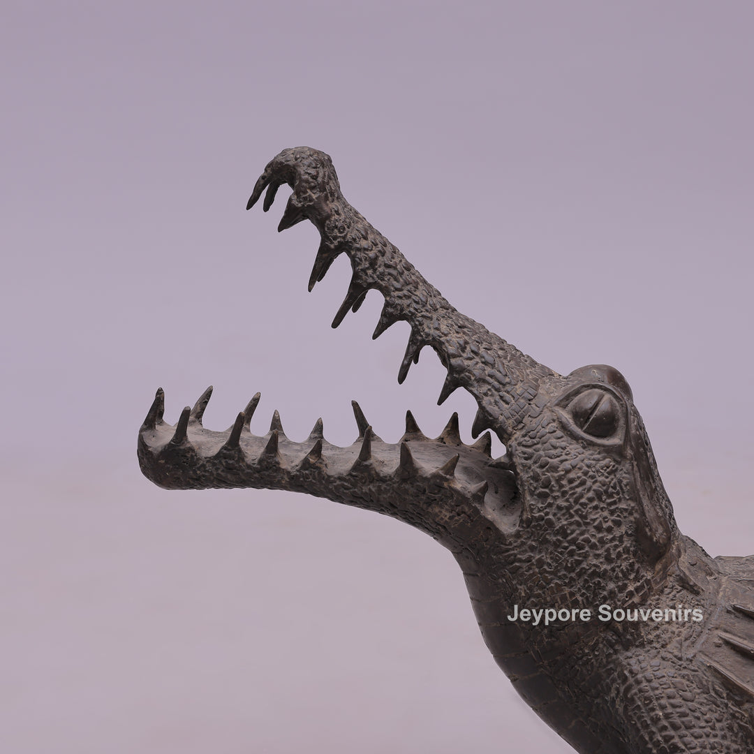 Bronze Crocodile Sculpture