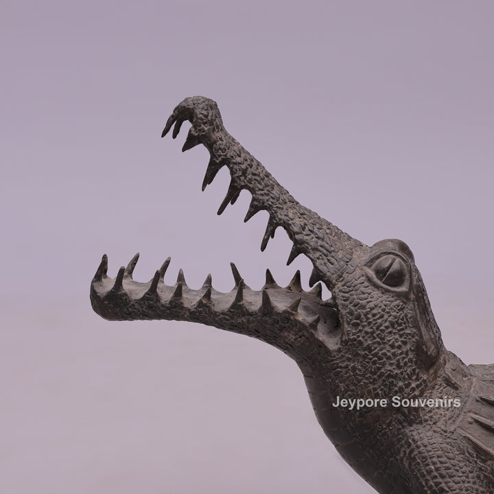 Bronze Crocodile Sculpture