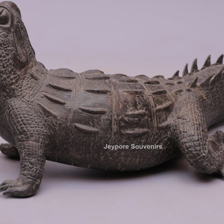 Bronze Crocodile Sculpture