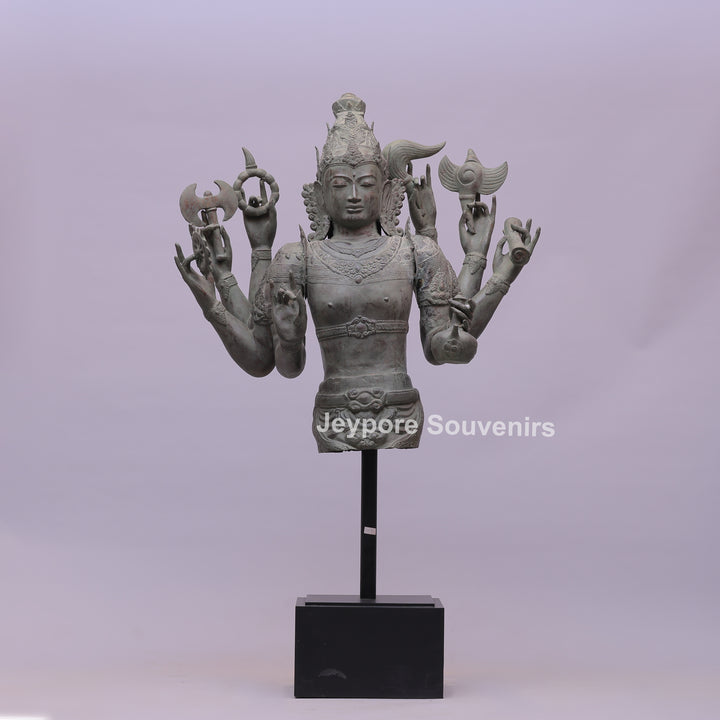 Eight-Armed Vishnu Bronze Statue