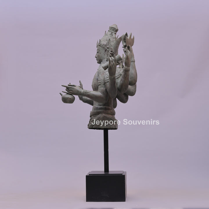 Eight-Armed Vishnu Bronze Statue