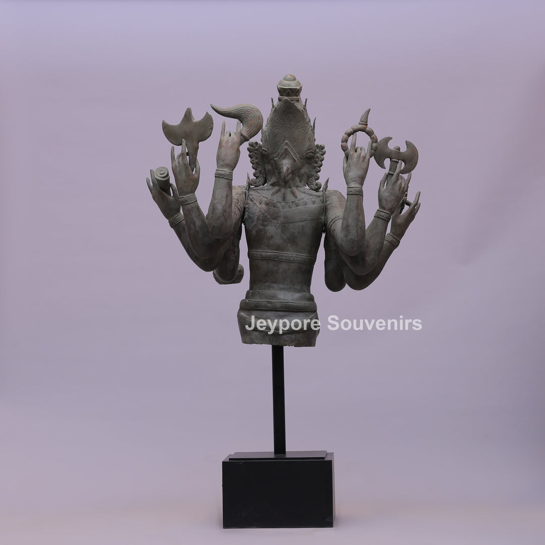 Eight-Armed Vishnu Bronze Statue