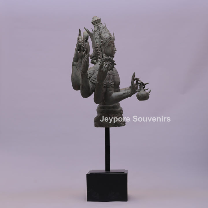 Eight-Armed Vishnu Bronze Statue