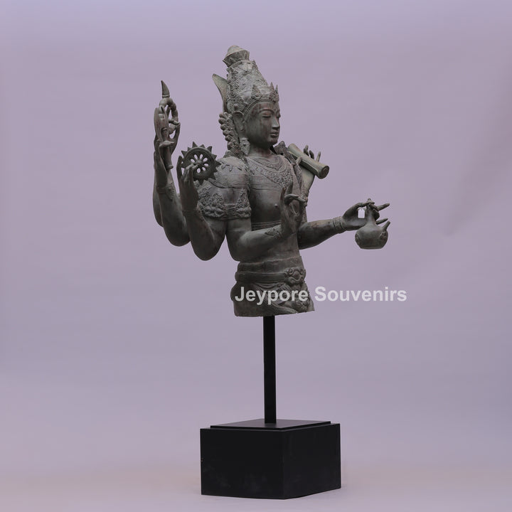 Eight-Armed Vishnu Bronze Statue