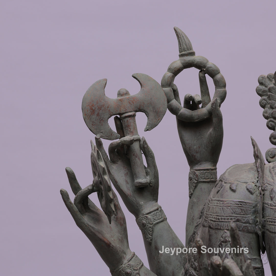 Eight-Armed Vishnu Bronze Statue