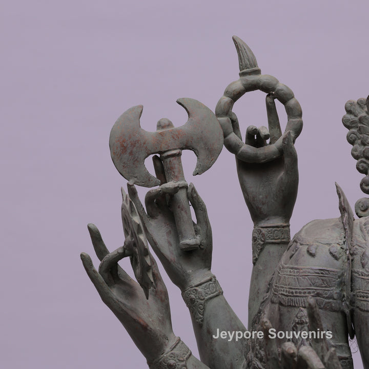 Eight-Armed Vishnu Bronze Statue