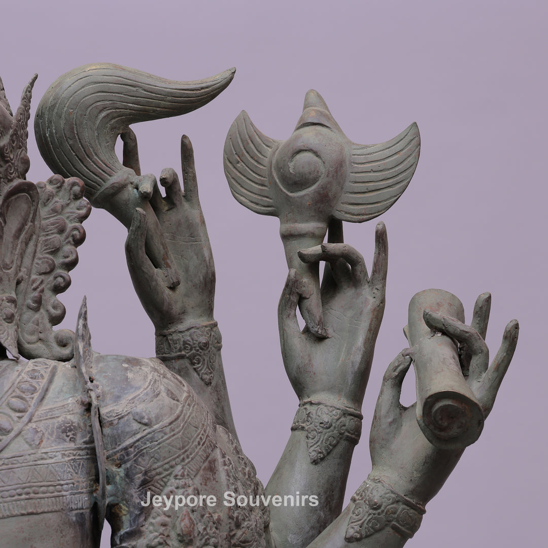 Eight-Armed Vishnu Bronze Statue