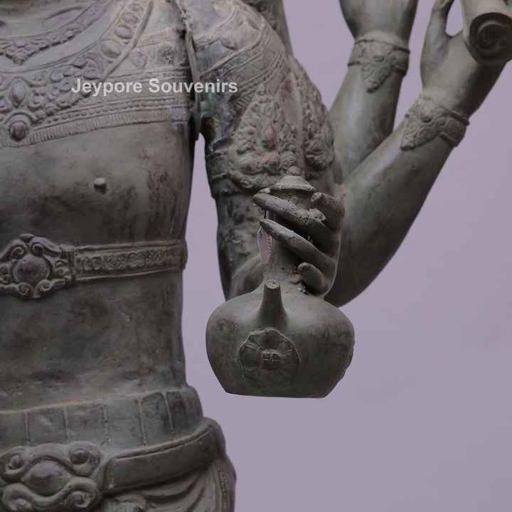 Eight-Armed Vishnu Bronze Statue