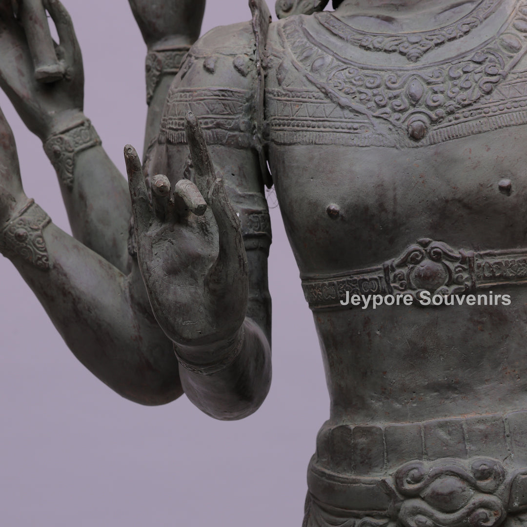 Eight-Armed Vishnu Bronze Statue