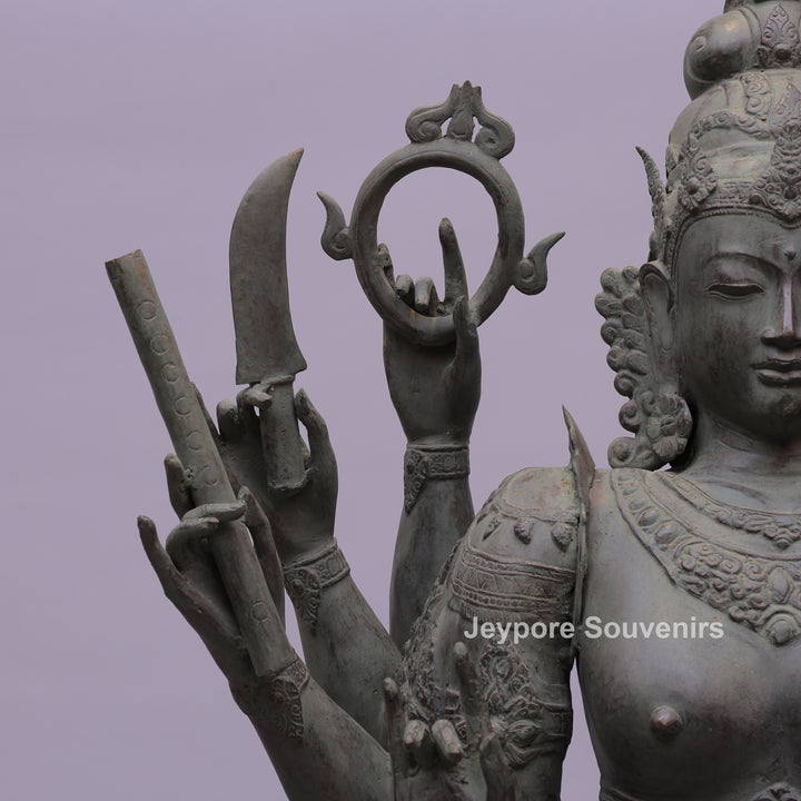 Standing Goddess Lakshmi Bronze Statue