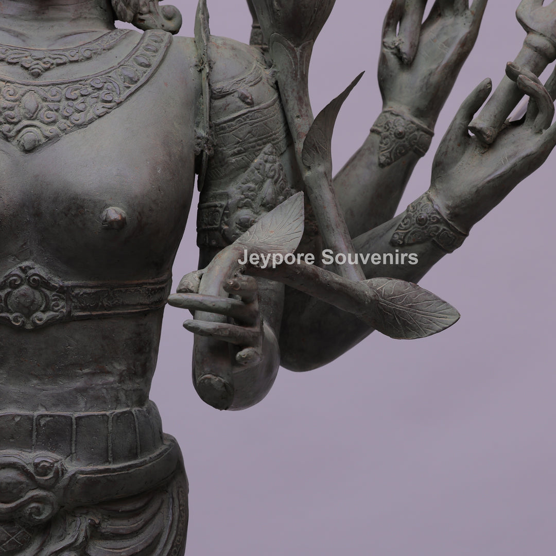 Standing Goddess Lakshmi Bronze Statue