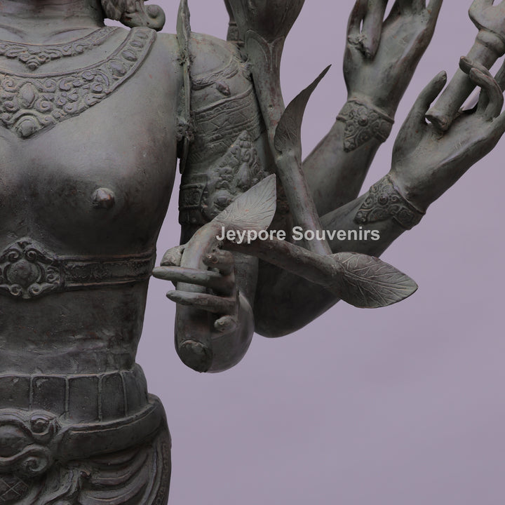 Standing Goddess Lakshmi Bronze Statue