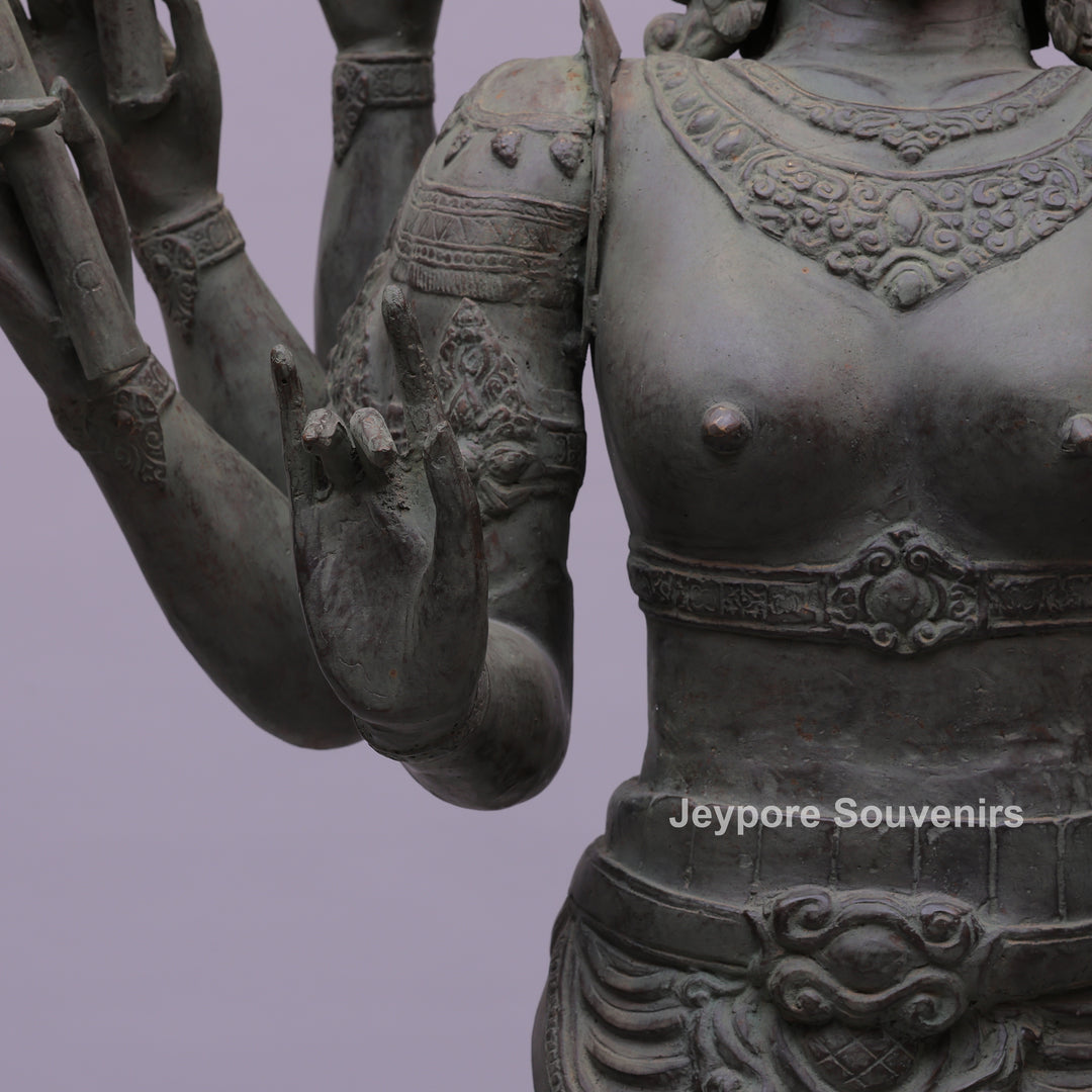 Standing Goddess Lakshmi Bronze Statue