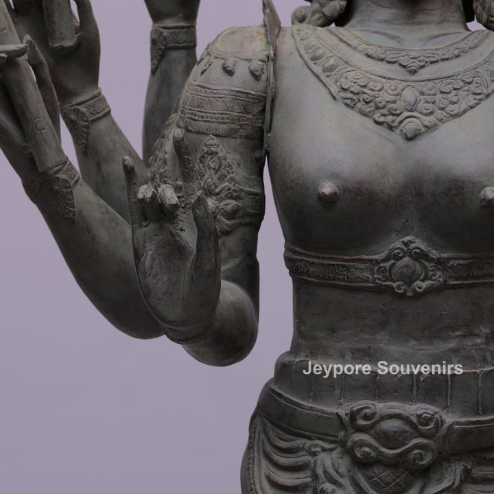 Standing Goddess Lakshmi Bronze Statue
