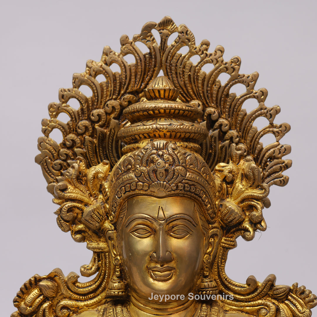 Handcrafted Brass Goddess Saraswati Statue with Veena7 Hamsa Pedestal