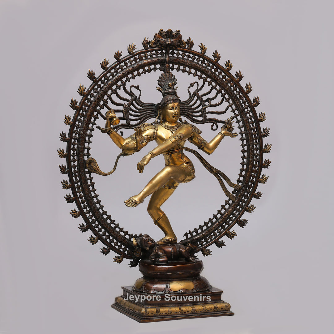 Handcrafted Brass Lord Shiva (Nataraja) Statue with Prabha Mandala