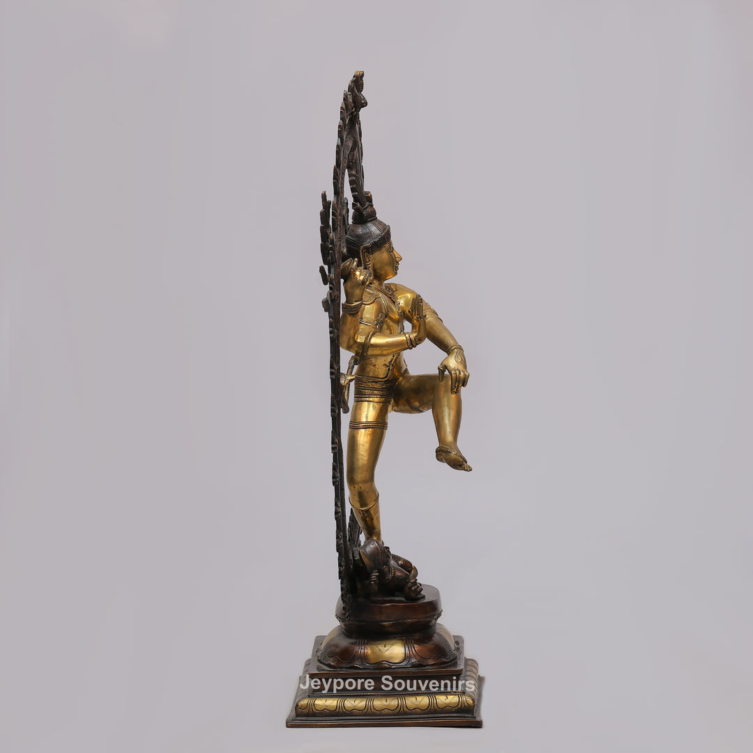 Handcrafted Brass Lord Shiva (Nataraja) Statue with Prabha Mandala