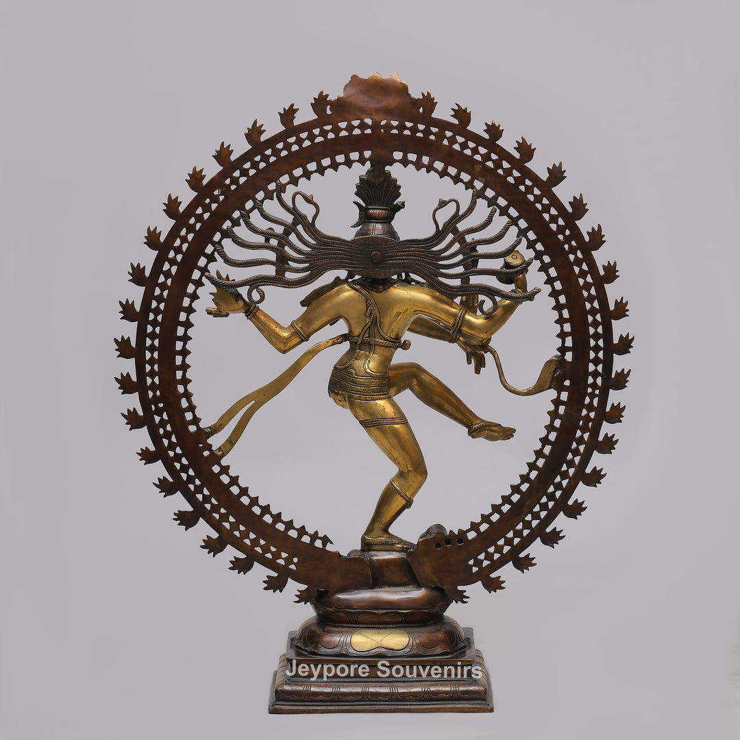 Handcrafted Brass Lord Shiva (Nataraja) Statue with Prabha Mandala