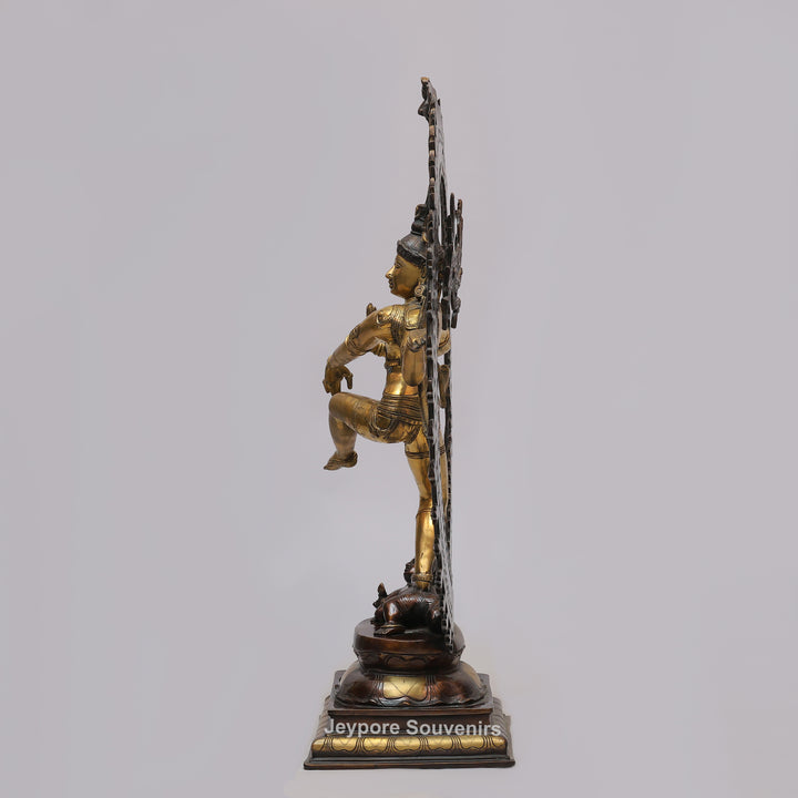 Handcrafted Brass Lord Shiva (Nataraja) Statue with Prabha Mandala