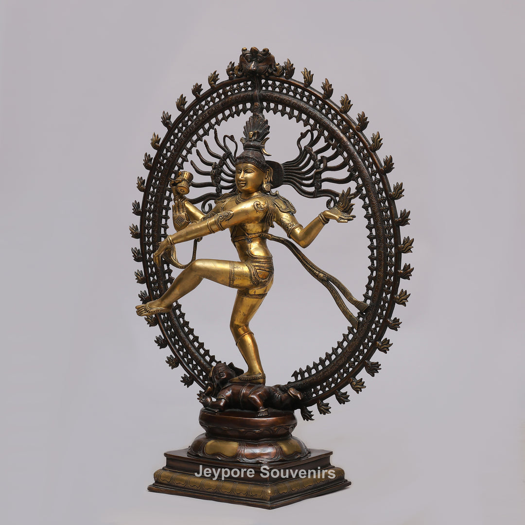Handcrafted Brass Lord Shiva (Nataraja) Statue with Prabha Mandala